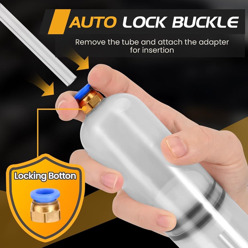 SOWKIPE 500CC Automotive Fluid Extractor Pump, Premium Manual Extraction & Fill Pump with 2 Hoses, Oil Syringe with Powerful Suction, Fluid Oil Change Evacuator - Image 4